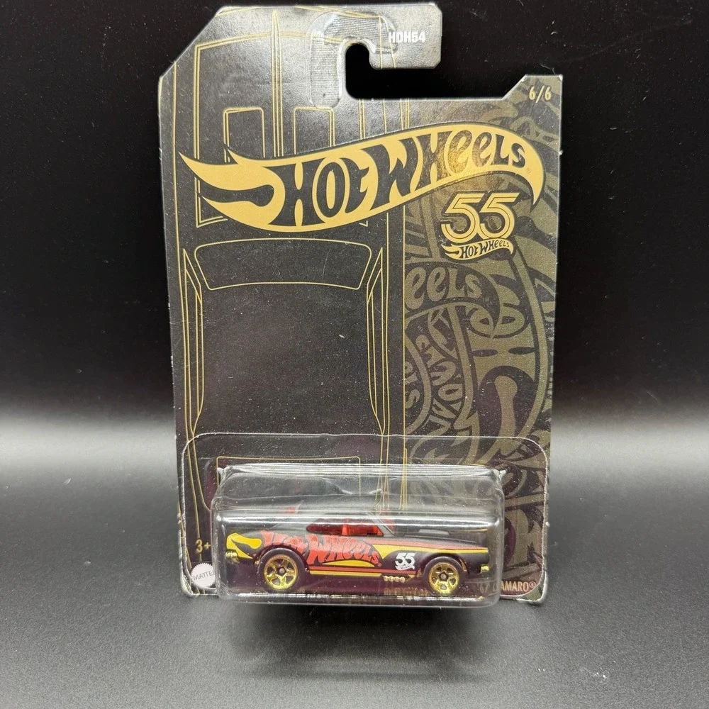 Hot Wheels '67 Camaro Chevy 6/6‎ 2023 55th Anniversary Black Yellow Red HLK08